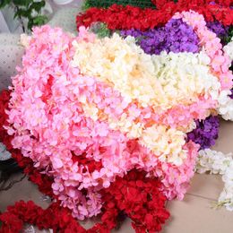 Decorative Flowers 180CM Artificial Cherry Blossom Vine Silk Hydrangea Sakura Rattan For Party Wedding Ceiling Home Decor Fake Garland Arch