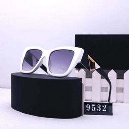 White frame square sunglasses for men black temples eyeglasses luxury brand classic retro triangle signature adumbral summer ornamental butterfly sunglasses