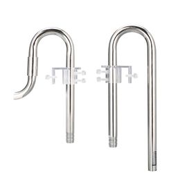 Heating Aquarium Water Grass Fish Tank Philtre Iow Outflow Lily Pipe Stainless Steel Tube with Surface Skimmer 090c