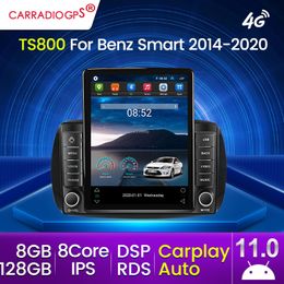 2 DIN 8 CORE Android 11 Car DVD Rádio Auto estéreo para Mercedes Benz Smart Fortwo 2014-2019 Navigation GPS DVD Player multimídia