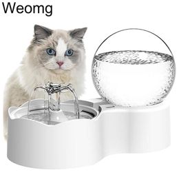 Feeding 2.3L Automatic Cat Water Fountain With Faucet Dog Water Dispenser Transparent Philtre Drinker Pet Sensor Auto Drinking Feeder