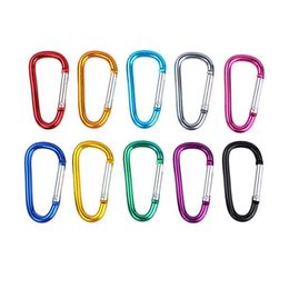 5 PCSCarabiners Climbing Carabiner D Shape Buckle Keychain Heavy Duty Aluminium Alloy Hook Thick Clip for Outdoor Travel Equipment P230420