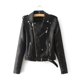 Jackets Winter Women Black Leather Jacket 2022 Casual Ladies Hooded Basic Jackets Coats Female Motorcycle Jacket For Girls