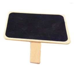 50Pcs/Lot Mini Chalkboard Wood Message Rectangle Slate Clip Cute Special Gift Small Wooden Blackboard Paper C