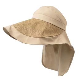 Outdoor Hats Women Sun Hat Wide Large Brim Fisherman Hat Summer Outdoor Fishing Hiking UV Anti Neck Protection Shawl Visor Cap Ladies Hat Bon J230502