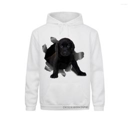 Men's Hoodies Cute Black Lab Torn Cloth - Lover Dog Owner Puppy Pullover On Sale Women Sweatshirts Printed Sportswears