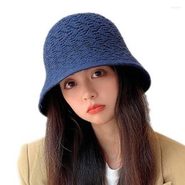 Berets Bucket Hats Women Winter Warm Acrylic Solid Caps Female Outdoor Sun Hat Soft Fisherman Cap Girl Panama Flat