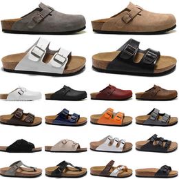 Slippers Designer Sandals Bostons Clogs Men Women slides slipper Soft Footbed Suede Leather Buckle Strap Shoes Outdoor Motion current 83ess