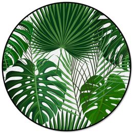 Carpets Leaves Green Plant Pattern Rugs And For Home Living Room Round Rug Children Rooms Non-slip