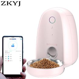 Feeding New Mobile Phone Smart 2L Pet Feeder Cat And Dog Food Automatic Dispenser Cats And Dogs Remote Timing Feeding Scientific Feeding