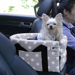 Carriers Portable Pet Dog Car Seat Central Control Nonslip Dog Carriers Safe Car Armrest Box Booster Small Dog Bed Puppy Travel Kennel