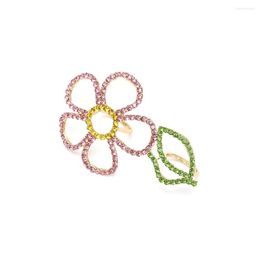 Necklace Earrings Set 2023 Ring Colourful Daisy Flower Pendant Choker For Women Statement Jewellery Gift