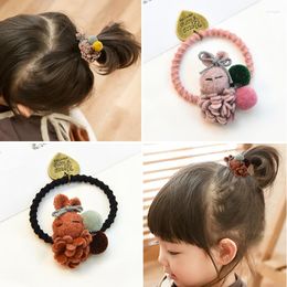 Hair Accessories Winter Children Cute Nylon Hairball Elastic Bands Girls Lovely Rubber Scrunchies Kids