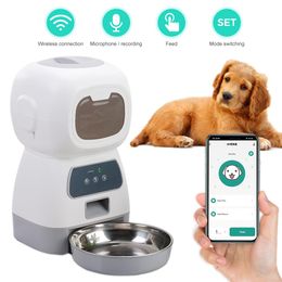 Radio 3.5l Automatic Pet Feeder for Cats Wifi Smart Swirl Slow Dog Feeder with Voice Recorder Large Capacity Timing Cat Food Dispenser