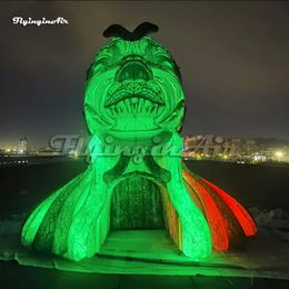 Fantastic Stage Decorations Giant Inflatable Character Statue Replica Figure Mascot Jungle Elf Tunnel With RGB LED Light For Music Festival Event