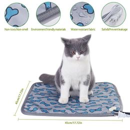 Mats Pet Dog Heating Pad Dog Cat Electric Heating Blanket Winter Indoor Waterproof Adjustable Warming Mat with Chew Resistant Wire