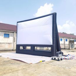 4.5x3.5m Party time large profesional inflatable movie screen drive in cinema projector screens for outdoor beach