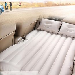 Interior Accessories Car Air Inflatable Travel Mattress Split Bed For Back Seat Rest Pillow Outdoor Camping Mat Cushion Sofa WITHOUT PUM