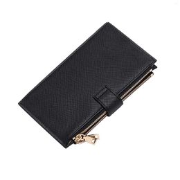 Anti-Theft PU Leather small wallets with Zipper Pocket, Phone Holder, Multi-Card Slots, and Fashionable Design