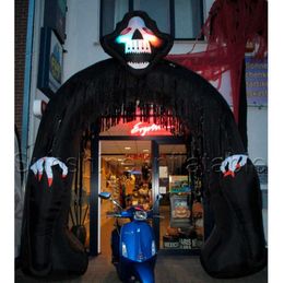 4x4.3m13x14ft Airblown outdoor decoration inflatable halloween arch with Grim Reaper for holiday use
