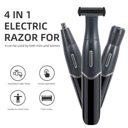 Epilator 4 in 1 Electric Hair Remover Rechargeable Men's Shaver Nose Hair Trimmer Eyebrow Shaper Armpit Bikini Trimmer Intimate Epilator 230428