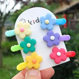 Hair Accessories 2pcs/set Candy Colour Kids Clips Cute Flower Barrettes For Baby Children Kawaii Hairpins Styling On Sales