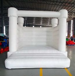 3x3m Multi-Color White wedding Inflatable Bounce House With 4 Post Pastel Wedding Bouncer Bouncy Castle For Kids Birthday Party Time