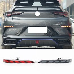 2Pcs LED Rear Bumper Reflector Lights For Changan Uni-T 2020-2024 Car Driving Turn Signal Brake Tail Lights Auto Accessory