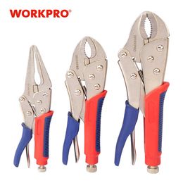 Tang WORKPRO 3PC Locking Pliers Welding Tools Pliers Set 7" 10" Curved Jaw Pliers 61/2" Straight Jaw Pliers