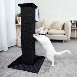 Scratchers H82CM Fast Delivery Pet Cat Tree House Scratcher For Kitten Scratching Pad Mat Cats Training Toy Sisal Scratching Post With Ball