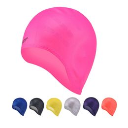 Swimming caps Swim Cap Silicone NoSlip High Elasticity Thick Pool Hats with Ear Cover Protect for Women Men Adult Youths Kids J230502