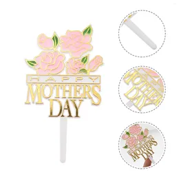 Festive Supplies Cake Day Topper Decor Mothers Decorations Picks Pick Birthday Wedding Party Happy Cupcake Dessert Women Mommy Bakery