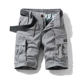 Men's Shorts Mens Summer Cotton Army Tactical Cargo Shorts Fashion Khaki Multipocket Casual Short Pants Loose Military Shorts Men 230503