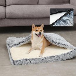 Accessories Removable Dog Bed Mat Plush Warm Pet Kennel Sofa Pad Blanket Cat Nest For Small Large Dogs Cats Washable House Cushion Products