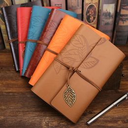 Notepads Retro Notebook Diary Notepad Literature PU Leather Note Book Stationery Gifts Traveler Journal Planners Office School Supplies 230503