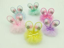 Hair Accessories Boutique 30pcs Fashion Cute Pom Ears Hairpins Kawaii Solid Lace Bow Animal Clips Headwear