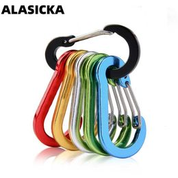 5 PCSCarabiners ALASICKA 6pcs Fishing CC1 Steel Small Carabiner Clips Outdoor Camping Multitools Fishing Accessories Gourd Wire Hook Carabiner P230420