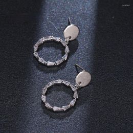 Stud Earrings Luxury Hollow Marquise Cut Zirconia Drop For Women Wedding Fashion Shiny Dress-up Jewellery Accessories