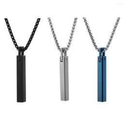 Pendant Necklaces Yoiumit Men's Fashion Tungsten Steel Geometric Personality Jewelry Literary Fan Street Cuban Chain Necklace For Men