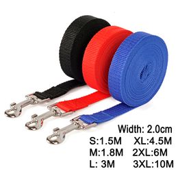 Dog Collars Leashes Nylon Dog Training Leashes Pet Supplies Walking Harness Collar Leader Rope For Dogs Cat 15M 18M 45M 6M 10M 230428