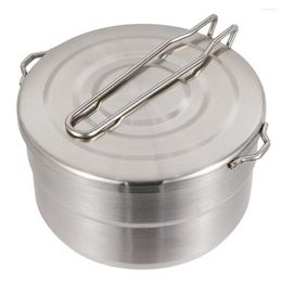 Dinnerware Sets Stainless Steel Set Picnic Cookware Camping Cooking Utensils Outdoor Pans Bento Pot Folding