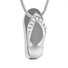 Pendant Necklaces Stainless Steel Sandals Cremation Necklace For Ashes Women Men Keepsake Memorial Urn Jewellery