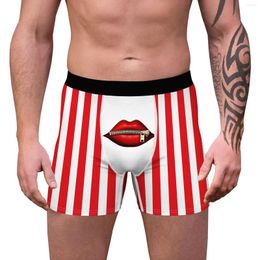 Underpants Men's Young Adult Novel Cartoon Pattern Comfortable Breathable Boxer Pants Soft Panties Shorts Digital Ball Supporting