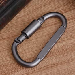 5 PCSCarabiners D Shaped Camping Carabiner Aluminium Alloy Locking Hook Ring Key Climbing Tools P230420