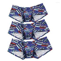 Underpants Sexy Mens Underwear Boxers Printing Low Rise Breathable Boxer Shorts Trunks Sleepwear Nightwear Short Pants Panties