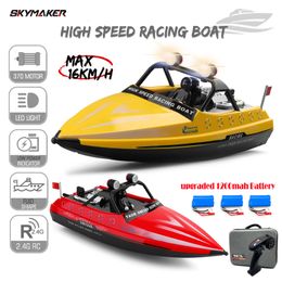 Electric RC Boats Wltoys WL917 Mini RC Jet with Remote Control Water Thruster 2 4G Electric High Speed Racing Toy for Children 230503