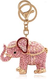 Keychains Elephant Keychain Sparkling Crystal Keyring Rhinestone Handbag Charm Purse PendantKeychains Forb22