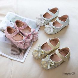 Sandals Kids Girls Spring New Leather Shoe Cute Baby Flat Princess Toddler Pearl Dance Performance Shoes