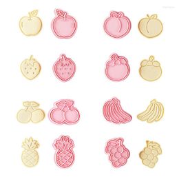 Baking Moulds 6Pcs/set Cute Fruit Cookie Cutter Biscuit Mould Fondant Cake Stamp Partry Sugar Crafts Kitchen Tools