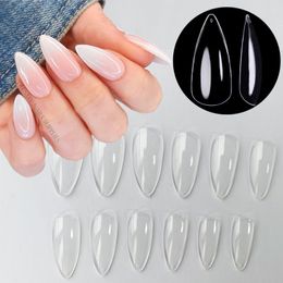 False Nails Soft Gel Tips Full Cover Nail Extension Almond Medium Press On Ongle Pack Of 240pcsFalse FalseFalse